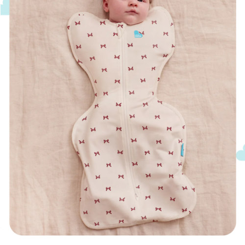 Swaddle Up™ 1.0 TOG Cotton Cream Bows