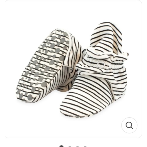 Pencil Stripe Organic Cotton Gripper Baby Bootie – Zutano