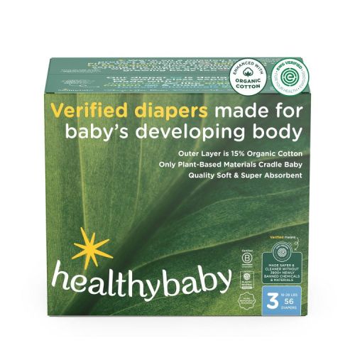 Healthy Baby Diapers | EWG Verified | Made with Organic Cotton | Size 3