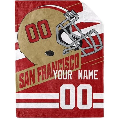 KREDE San Francisco Baby Blanket Custom Name and Number Throw Blanket for Baby Boy Girl Gifts