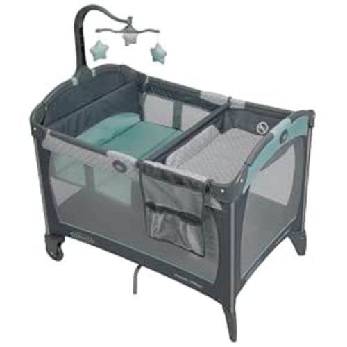 Graco Pack and Play Change 'n Carry Playard with Portable Changing Station, Manor