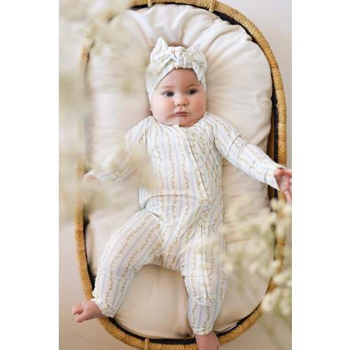 Bamboo Zip Pajamas | Dainty Vines