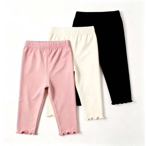 Yibosean 3-Pack Baby Girls'Leggings for Girls Pants for Kids Toddler Soft Stretchy Full Length Multipack 6M-4T