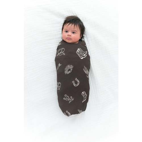 Western Bamboo Stretchy Swaddle – Soft & Breathable Newborn Baby Blanket by Ellie Sue