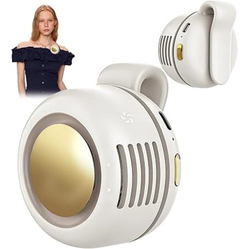 Portable Clip-On Fan, Mini USB Rechargeable 360° Rotatable Fan, 3-Speed Silent Mini Bladeless Fans