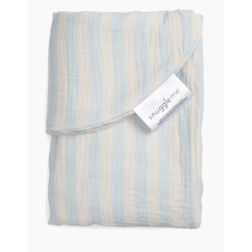 Infant Lounger Muslin Cover | Sky stripe