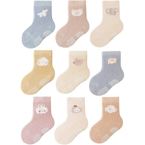 Baby Grip Socks Non Slip Grips Girls Boys Ankle Crew Newborn Infant Toddler Kids Casual Anti Skid Socks