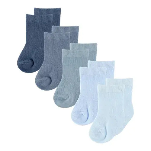 4Baby 5 Pack Socks Blue 3-6m | Baby Bunting AU