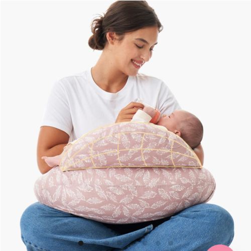 Adjustable Nursing Pillow in light pink– Momcozy