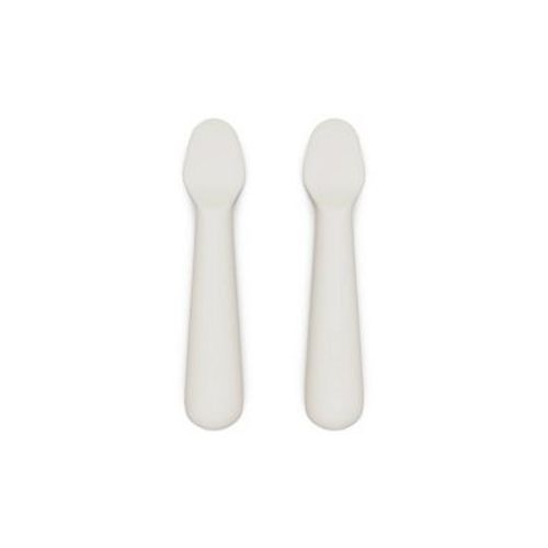 Lalo 2pk Silicone Baby Spoons - Oatmeal