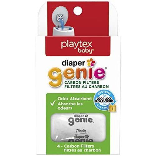 Diaper Genie Playtex Carbon Filter Refill Tray for Diaper Pails, 4 Count