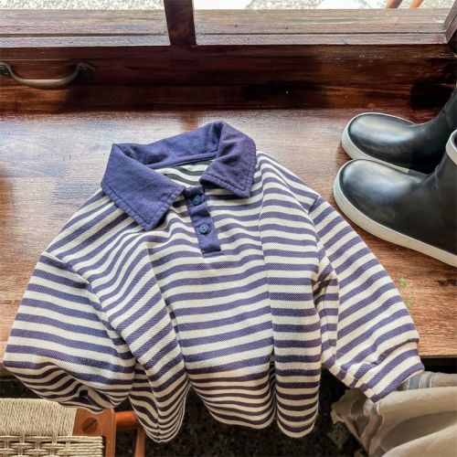 Kid Polo Striped Casual Soft T-shirt