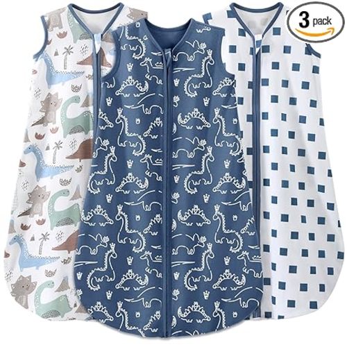 Yoofoss Baby Sleep Sack 6-12 Months Baby Wearable Blanket 100% Organic Cotton 2-Way Zipper TOG 0.5 Toddler Sleeping Sack Lightweight Sleep Sacks for Babies(Medium)