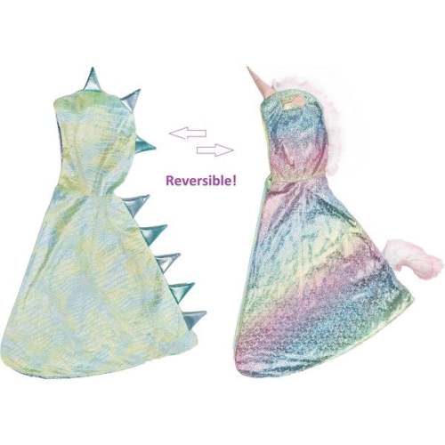 Rainbow Reversible Unicorn Dragon Cape - Great Pretenders Kids | Maisonette