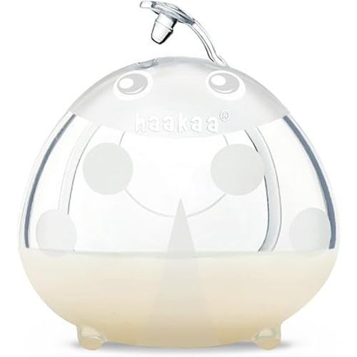 Haakaa Ladybug Breast Milk Collector - 1pc Wearable Silicone Nursing Cup, Reusable Breast Shield and Milk Catcher for Breastfeeding Moms, 1.4oz/40ml, Protects & Soothes Sore Nipples