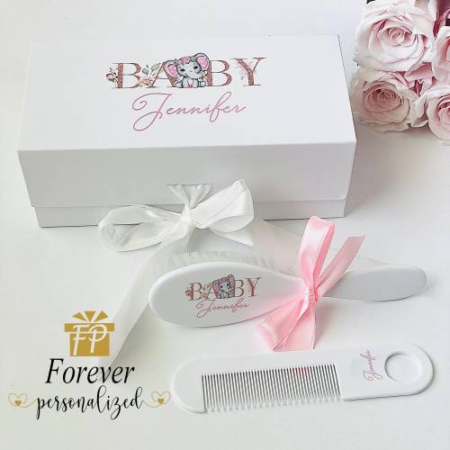 Personalized Baby Gift | Personalized Baby Brush and Comb Set | Personalized Baby Girl Gift | Baby Shower Gift | New Baby Girl Gift | Custom