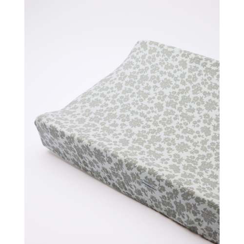 Changing Pad Cover || Green Floral – Quincy Mae