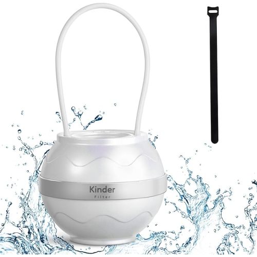 For Bathtub Faucet Water Filter, Removes Chlorine Lead Fluoride, Hard Water Softener, Bath Purifier for Skin and Hair (White)