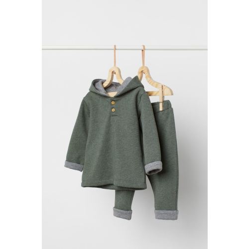 Top and Pants, Dark dusky green, Kids | H&M