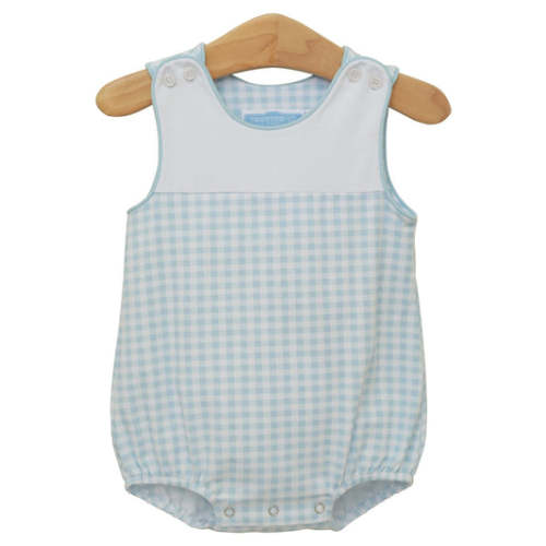 Madden Jon Jon - Light Blue Gingham | Posh Tots Children's Boutique