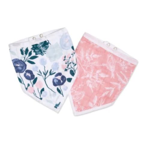 Floral Print Snap Baby Bibs 2pk | aden + anais