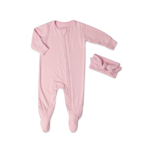 Baby Grey by Everly Grey Print Footie & Headband Set