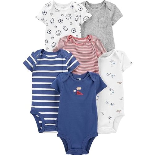 Simple Joys by Carter's Baby-Boys 6-Pack Short-Sleeve Bodysuit