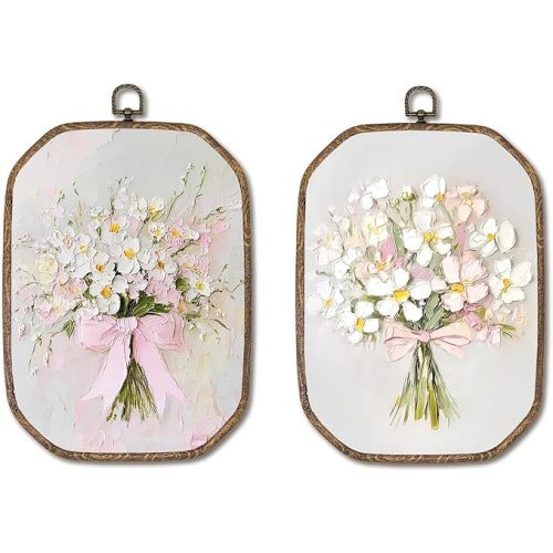 Floral Bouquet Rectangular Wall Art Framed Set