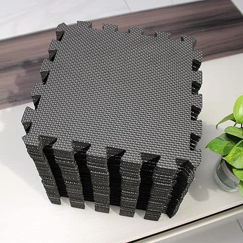 MQIAOHAM® 25 Pieces Puzzle Play Mats, Soft Baby Play Mat, Kids Interlocking Foam Floor Tiles, Toddlers Carpet Playmats G301025-104