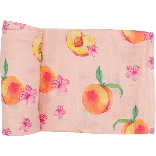 immispace - Ultra Soft Swaddle Blanket | Muslin Blankets for Girls & Boys | Newborns & Infants Gifts | 30% Organic Cotton + 70% Rayon | Large 47" x 47" | Machine Washable (Peach)