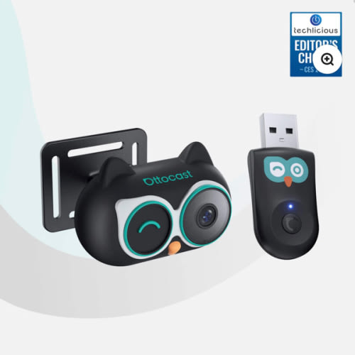 Ottocast Cabin Care Wireless CarPlay Adapter with Rear Seat Monitor