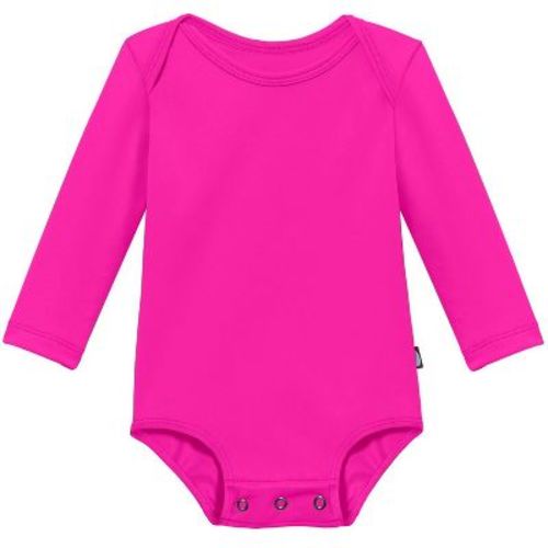 City Threads Swim UPF 50+ Rashguard Lap Bodysuit for Boys and Girls - USA-Made, Hot Pink, 9-12 months