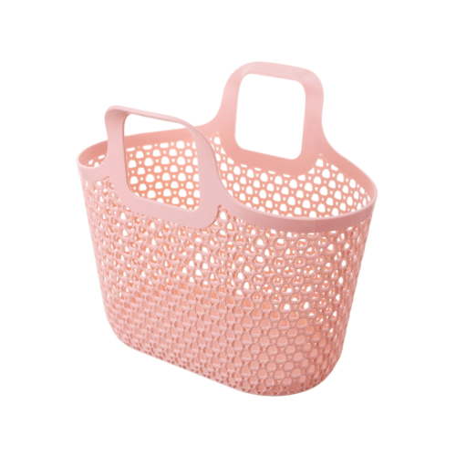 WNFJR Plastic Baskets Portable Storage Container Handheld Bathing Basket Bathroom Storage Basket Hollowed Sundries Holder Storage Bin for Home Storage Bins Baskets Plastic Basket