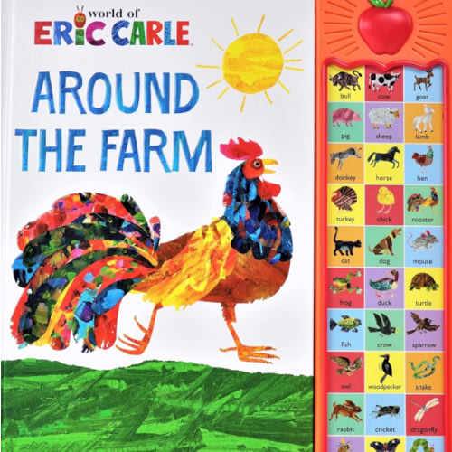 World of Eric Carle, Around the Farm 30-Button Animal Sound Book - Great for First Words - PI Kids