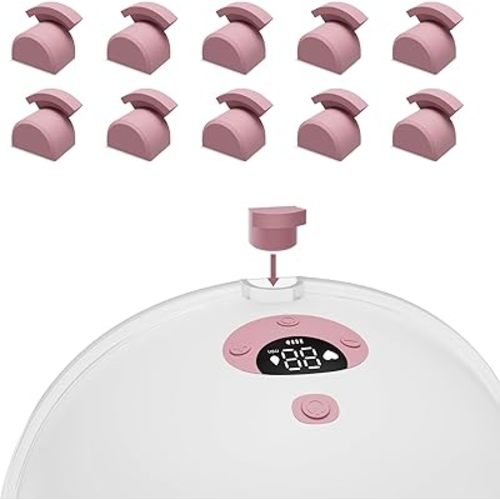 10PCS Pump Parts Compatible with Momcozy M5 Wearable Breastpump, Prevent Leaks Silicone Spout Cap Fit for M5 Pumps, Dustproof, Keep Clean Spout Cover Breast Pump Replacement Parts, Pink