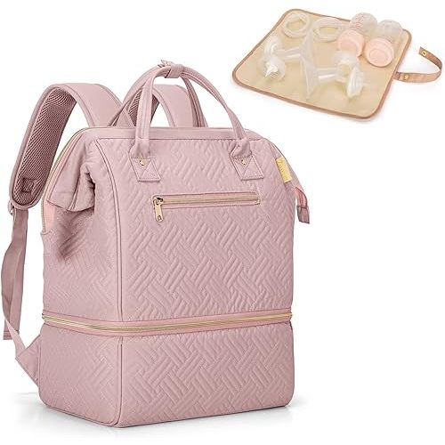 Breast Pump Bag, Pumping Backpack with Breastmilk Cooler Compartment