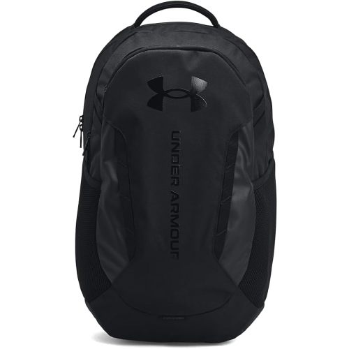 Under Armour Unisex-Adult Hustle 6.0 Backpack, (003) Black/Black/Black, One Size Fits Most