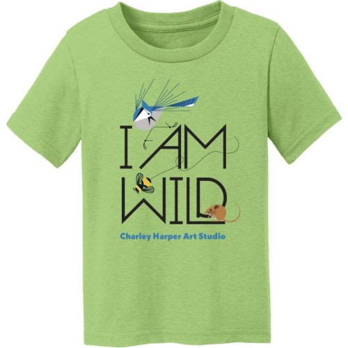 Official Charley Harper Art Studio | I Am Wild Kids’ Tee (Lime) - Shirts - Apparel & Accessories - Products | the source for artwork from Charley, Edie, and Brett Harper