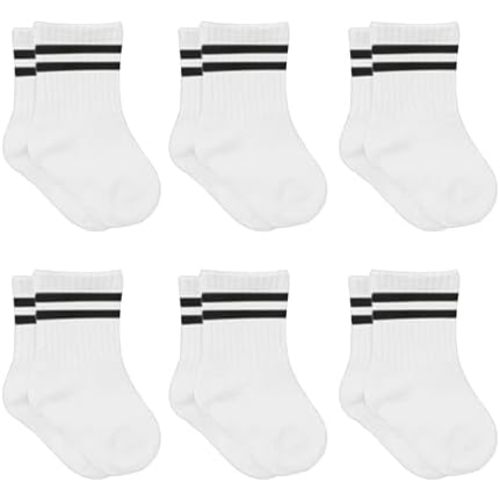 bistyle Baby Grip Ankle Socks 6 Pairs | Newborn Infant Toddlers Sock Organic Cotton | Kids Boys Girls Ankle