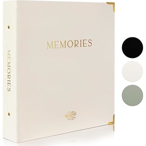 Beautiful Linen Photo Album For 4x6 Photos - Safely Holds Up To 500 Pictures of Unique Memories - The Perfect Large Photo Book To Store All Pictures of Treasured Family, Baby or Wedding Moments
