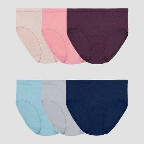 Fruit of the Loom Women's 6pk Relaxing Comfort Briefs - 9: Modal Blend, Tagless, Flat Seams, Stretch Fabric