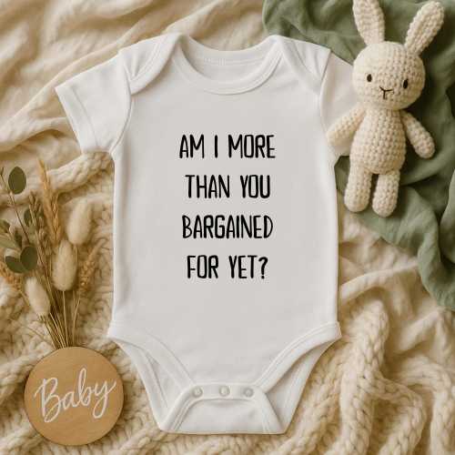 Am I More Than You Bargained For Yet Emo Baby Bodysuit Lyric Bodysuit Punk Rock Baby Shower Gift