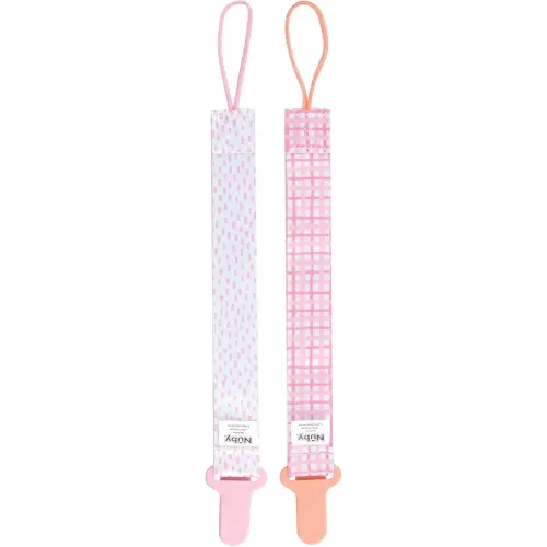 Nuby Infant's 2-Pack Pacifinder Pacifier Clips, Colors May Vary