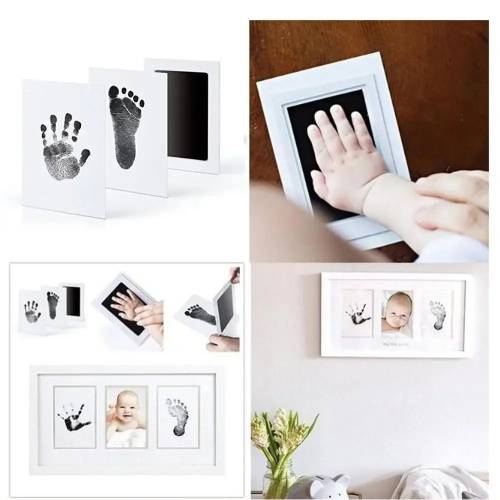 Baby Inkless Print Kit with 2 imprint Cards, Baby Hand and Footprint Kit, Non-toxic Baby Keepsakes and Precious Memories Baby Shower Gift