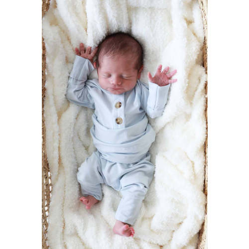 2pc Bamboo Button Top & Bottom