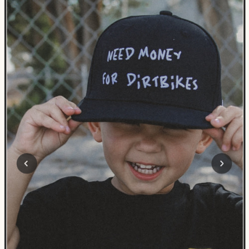 Need $ For Dirt Bikes Snapback Black