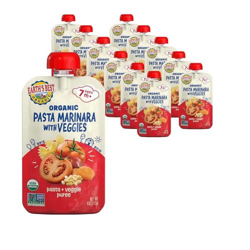 Earth's Best Organic Pasta Marinara with Veggies Pouch, 4 oz (Pack of 12)