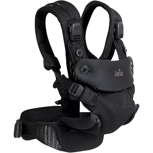 Joie Savvy Air 4-in-1 Mesh Baby Carrier – Breathable, Ergonomic Baby Carrier with 4 Carry Positions, Cooling Mesh Fabric, Padded Straps, and Lumbar Support (Coal)