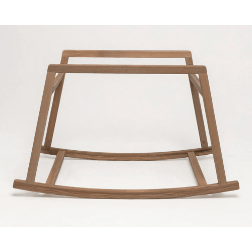 Wooden Rocking Stand for Standard Baby Moses Basket by Anzy Home, standard height, color: nut wood