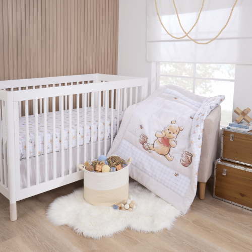 Winnie the Pooh Warm Wishes 3pc Crib Set, Infant, Unisex, Beige - Walmart.ca